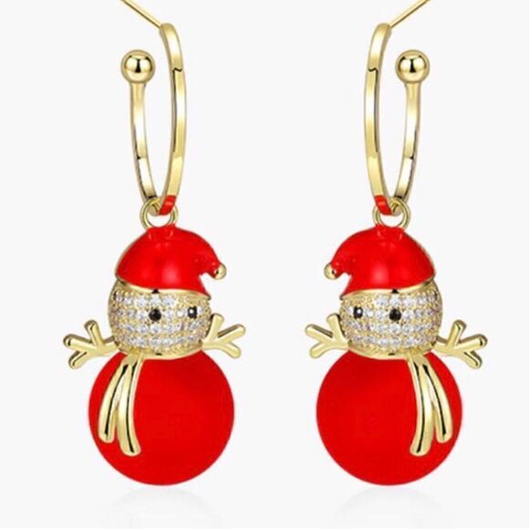 🎄 CHRISTMAS NEW festive Santa snowman earrings 🎄 - Picture 2 of 2